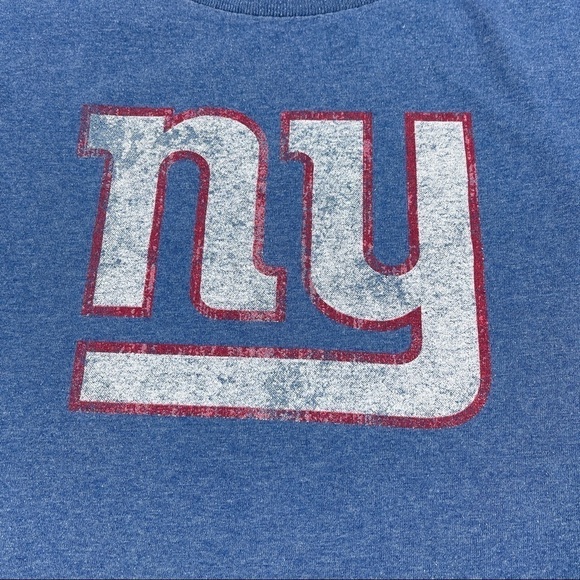 NFL Team Apparel Tshirt Mens Large Blue New York Giants Short Sleeve Crew Neck - Picture 4 of 7